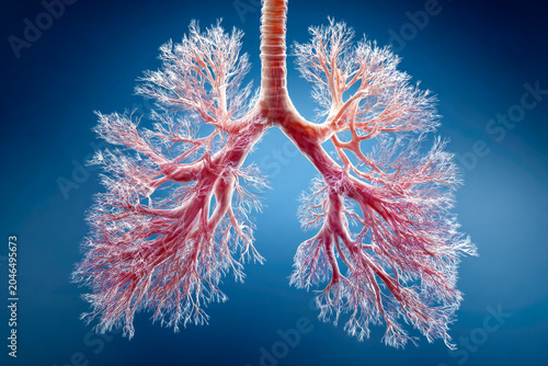 The lungs are the main organ of the human respiratory system.