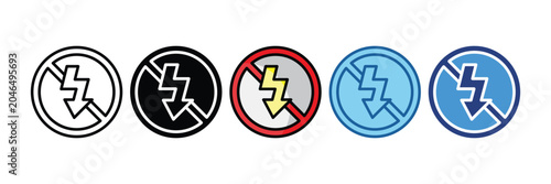 Foto No Flash  Icon Set Multiple Style Collection