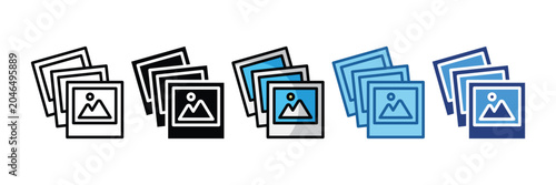 Tableau sur toile Photograph  Icon Set Multiple Style Collection
