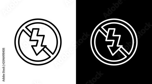 Bild auf Leinwand No Flash  White Icon Set Design