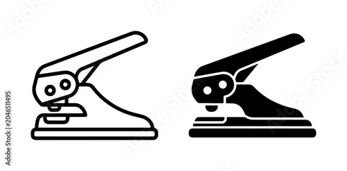 Photography Office Hole Puncher Icons, Single Hole Punch, Paper Tool Vector Graphics, Office