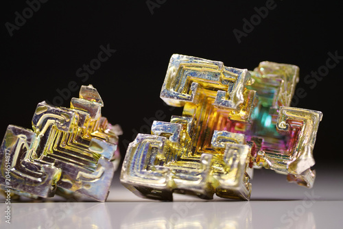 Bild auf Leinwand Bismuth crystals