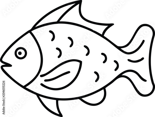 vector illustration of a fish