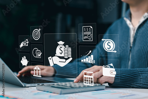 Obraz na plátně Personal finance management and budget planning concept