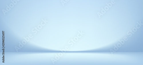 Cuadro en lienzo Blue gradient studio background with elegant floor display