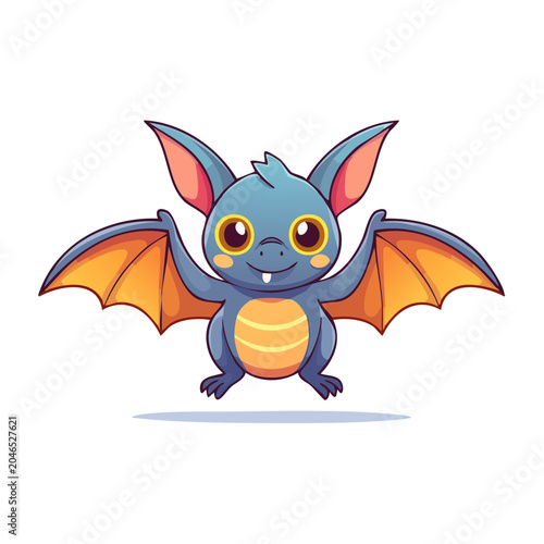 Cute cartoon bat illustration