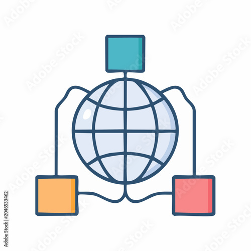 Global Network Connection Icon