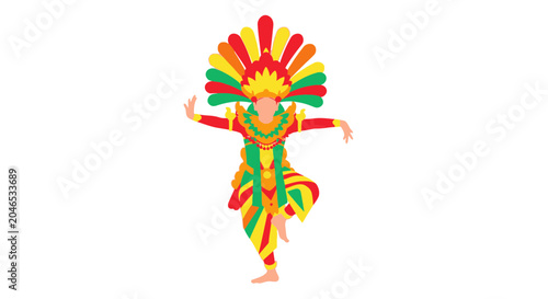 Foto Vibrant Filipino dancer in traditional costume, celebrating culture and heritage