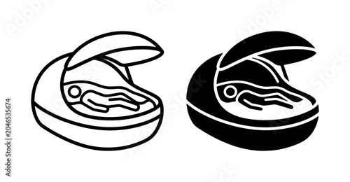 Bilde på lerret Floating Pod Icon Set, Sensory Deprivation Tank Illustration, Relaxation Therapy