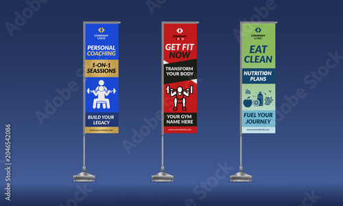 Corporate Business wave feather flag design