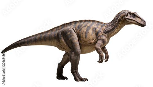 Foto Isolated realistic depiction of a majestic herbivorous dinosaur with detailed sc