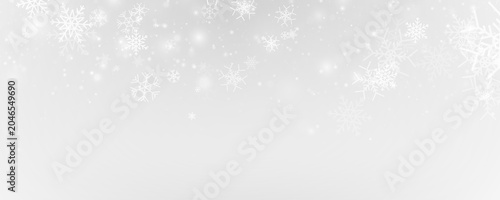 Vászonkép Elegant snowflake overlay with sparkling winter accents and subtle frosty atmosphere