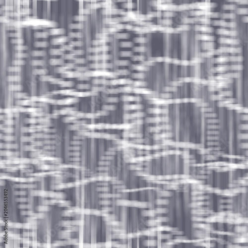 Blurred vision abstract seamless pattern with wavy pearls thread lines on grey background. Psychedelic background for interior decor, wallpaper, wall panel, textile, poster, web banner, image of blog