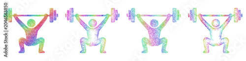 Obraz na plátně Multicolor sketch snatch icon design set