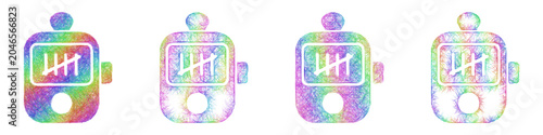 Schilderij op canvas Rainbow sketch reps counter icon design set