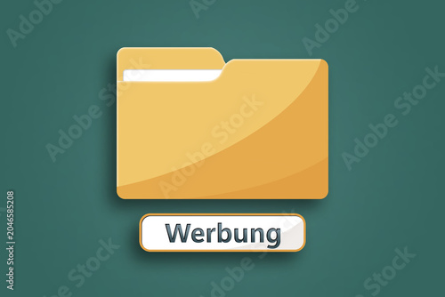Cuadro en lienzo Computer Folder - Werbung ( Advertising )