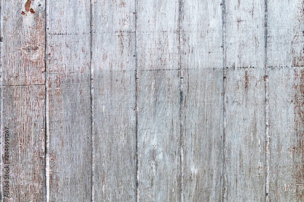 Fototapeta premium Weathered White Wooden Plank Texture Background With Visible Grain Patterns