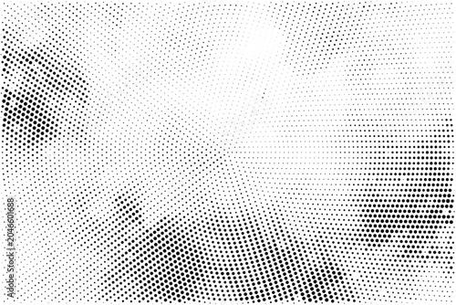 Seamless Polka Dot Pattern Background in Monochrome Minimalist Vector Style