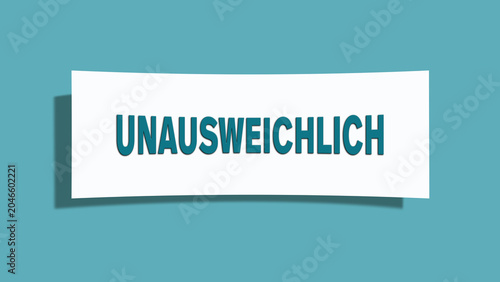 Unausweichlich (Inevitable) - A card isolated on light green background.