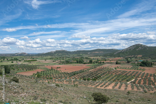 Scenic countryside view of Villanueva de la Fuente, Spain