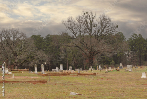 Jacksonville City Cemetery on Cloudy Day. Jacksonville TX