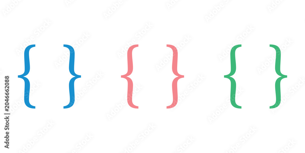 Obraz premium bracket Curly Brace Icon Vector.