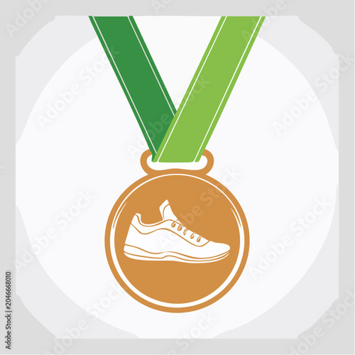 Running Shoe Medal Icon