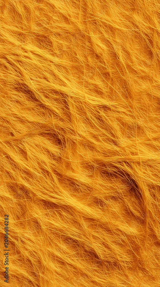 Naklejka premium Golden Orange Fur Texture Closeup