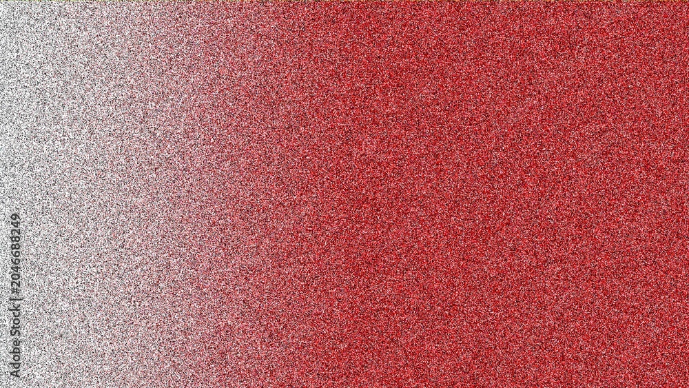 Fototapeta premium Close-up texture of vibrant red granular surface on gray concrete background