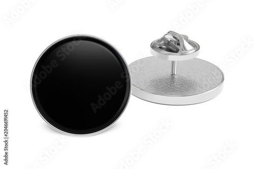 Obraz na plátne Round enamel metal pin mockup