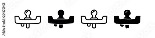Принти на полотні Hand stamp icon set