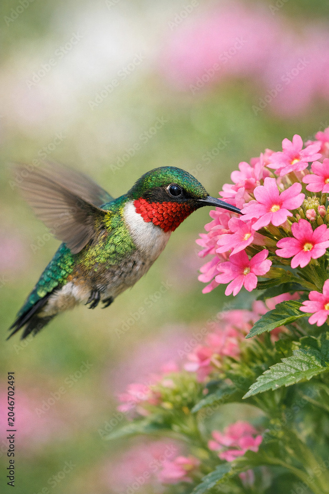 Obraz premium Hummingbird in Bloom