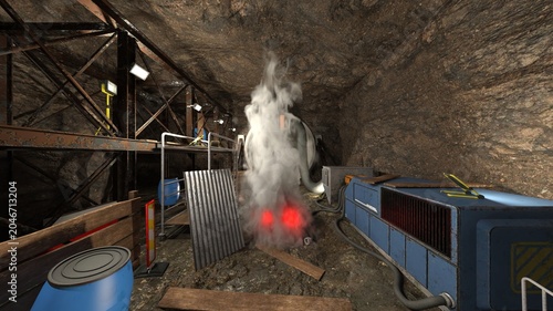 貯蔵施設　3DCGレンダリング