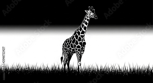 Photos giraffe in the savannah