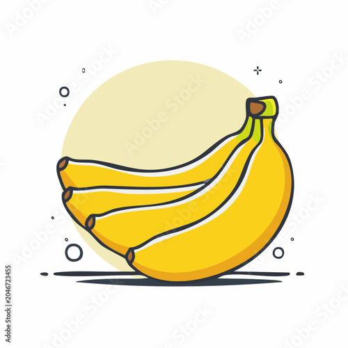 Bunch of Yellow Bananas Illustration
