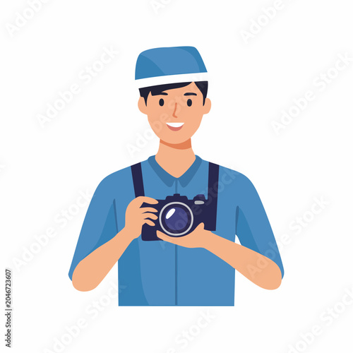 Man holding a camera