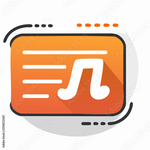 Music Note Icon with Text Lines