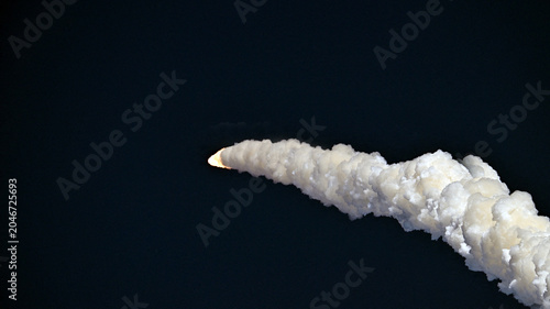 Tableau sur toile A ballistic missile is launched from a concealed underground cave facility in Ir