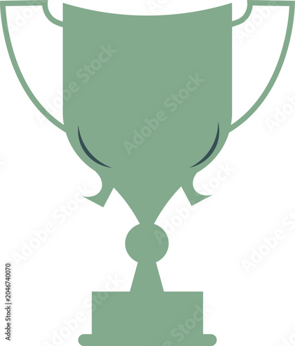 Purple First Place Trophy Icon for Sports Championship
