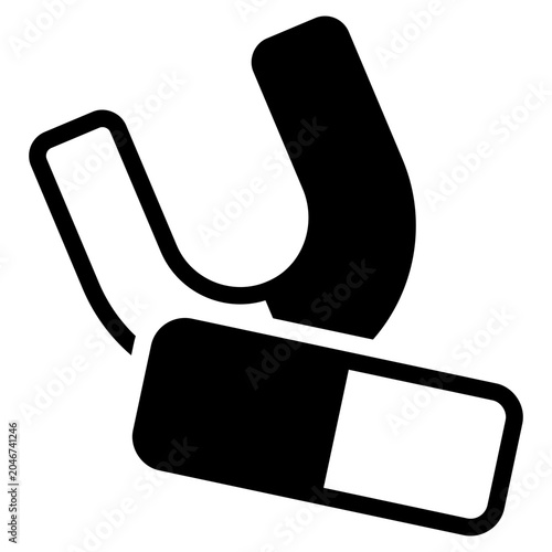 Magnet illustration, glyph black style