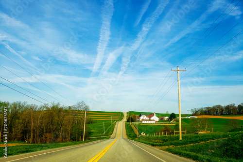 Holmes County, Ohio Landscape in Spring