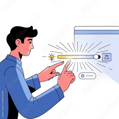 Businessman holding smartphone with social media icons floating above.