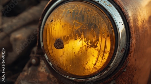 old car headlight
