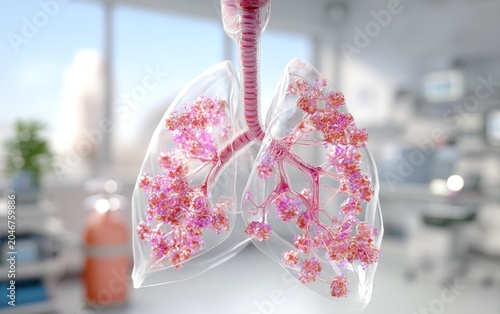 Detailed Visualization of Lung Structure with Enhanced Bronchi Focus