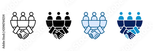 Multilateral Icon Set Multiple Style Collection