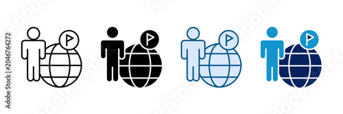 Foto Diplomat Icon Set Multiple Style Collection