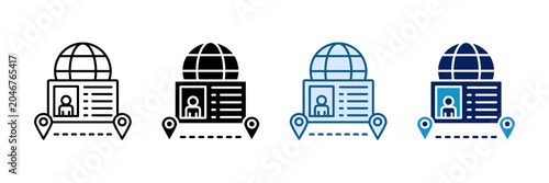 Photos Immigration Icon Set Multiple Style Collection