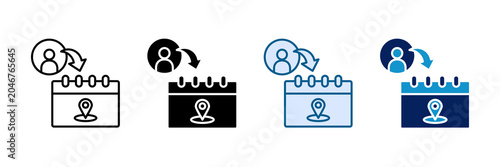 Tableau sur toile Emigration Icon Set Multiple Style Collection