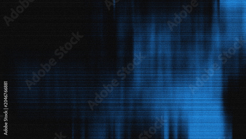 Cuadro en lienzo Abstract Blue Glitch Texture Background with Grain Noise Effect