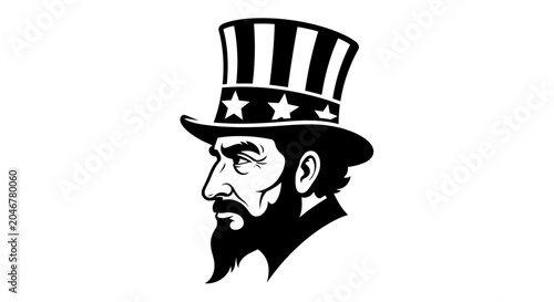 Fotografía Uncle Sam represents the iconic personification of the American government and national patriotism
